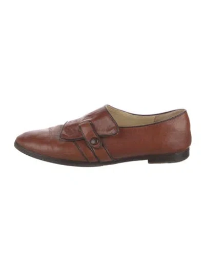 Pre-owned Sarah Flint Leather Loafers In Brown