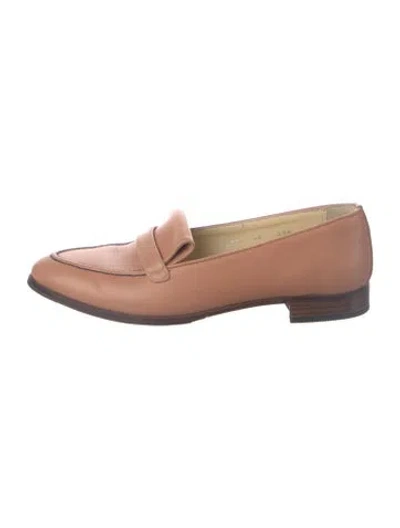 Pre-owned Sarah Flint Leather Loafers In Neutral