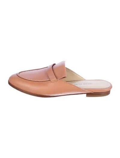Pre-owned Sarah Flint Leather Mules In Neutrals