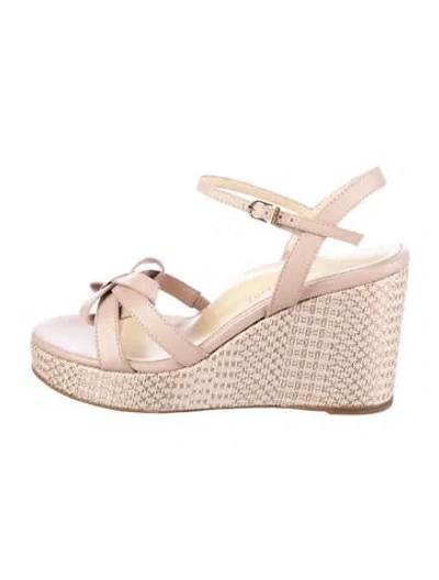 Pre-owned Sarah Flint Leather Patterned Sandals In Pink