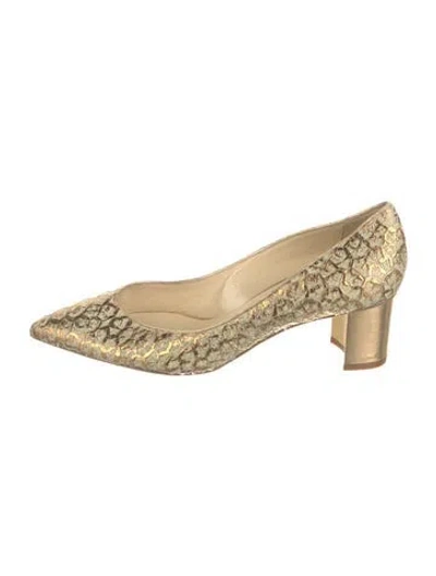 Pre-owned Sarah Flint Leather Printed Pumps In Green