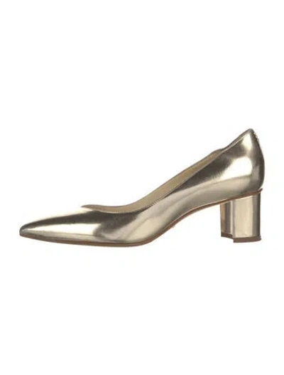 Pre-owned Sarah Flint Leather Pumps In Gold