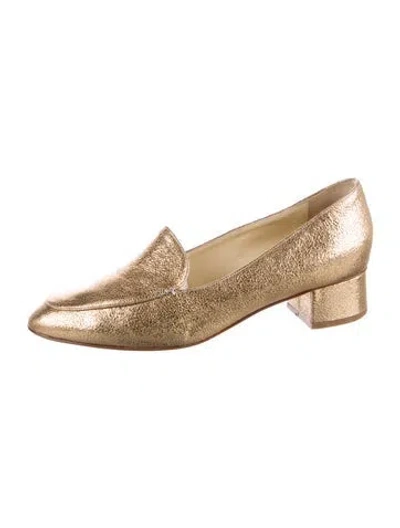 Pre-owned Sarah Flint Leather Pumps In Gold