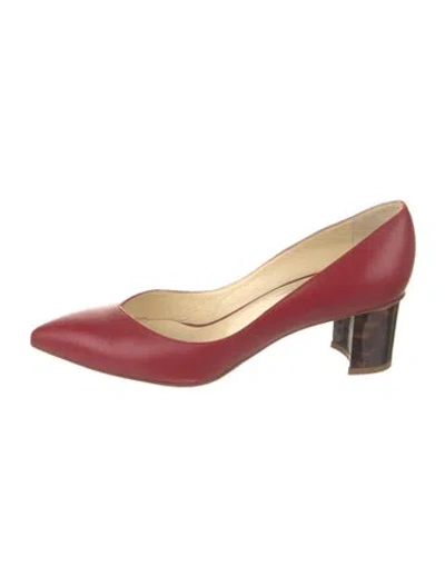 Pre-owned Sarah Flint Leather Pumps In Red