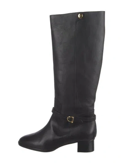 Pre-owned Sarah Flint Leather Riding Boots In Black