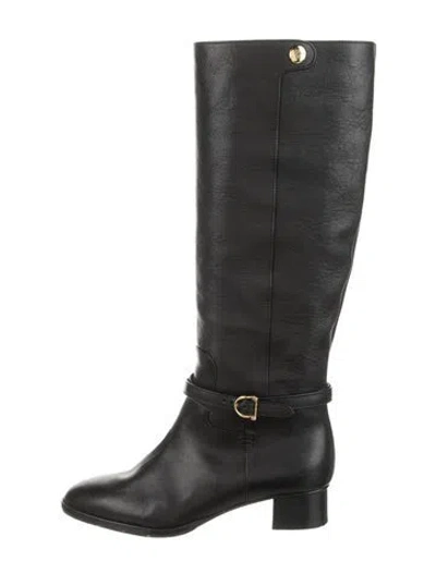Pre-owned Sarah Flint Leather Riding Boots In Black
