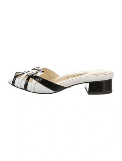 Pre-owned Sarah Flint Leather Sandals In Black