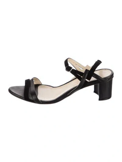Pre-owned Sarah Flint Leather Sandals In Black