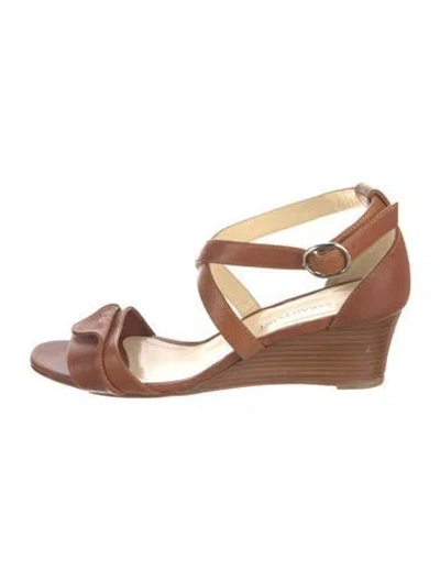 Pre-owned Sarah Flint Leather Sandals In Brown