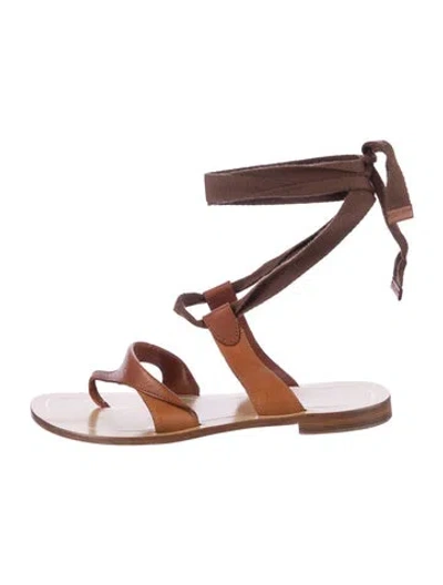 Pre-owned Sarah Flint Leather Sandals In Brown