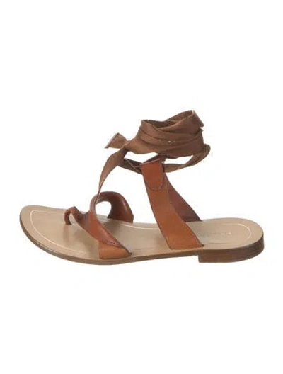 Pre-owned Sarah Flint Leather Sandals In Brown