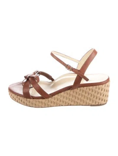 Pre-owned Sarah Flint Leather Sandals In Brown/neutrals