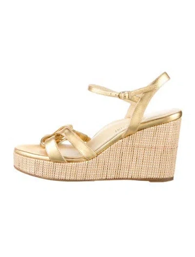 Pre-owned Sarah Flint Leather Sandals In Gold/metallic