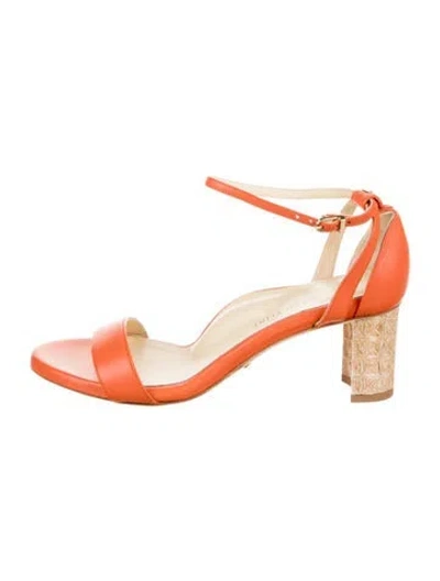 Pre-owned Sarah Flint Leather Sandals In Orange