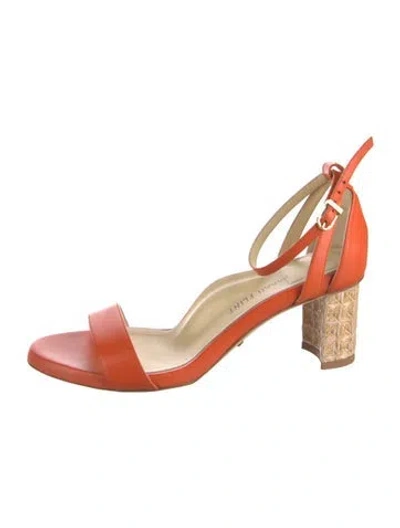 Pre-owned Sarah Flint Leather Sandals In Orange
