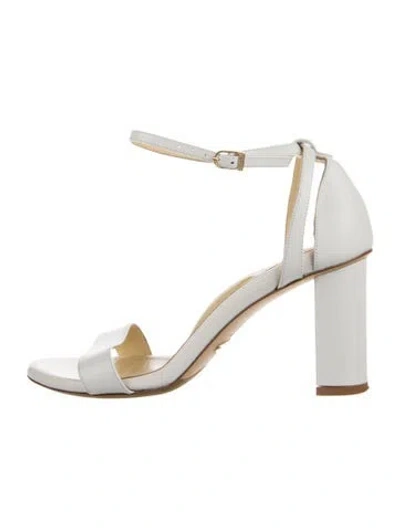 Pre-owned Sarah Flint Leather Sandals In White