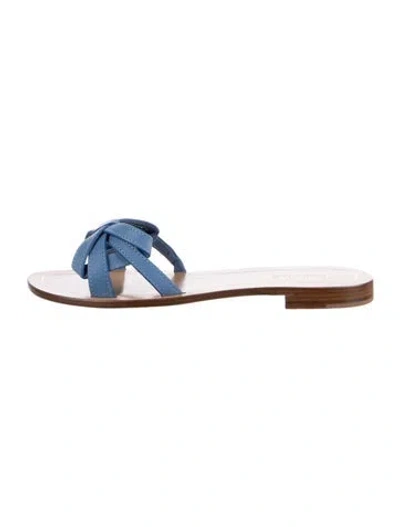 Pre-owned Sarah Flint Leather Slides In Blue