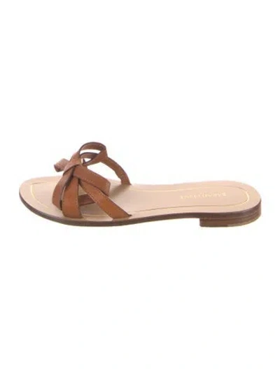 Pre-owned Sarah Flint Leather Slides In Brown