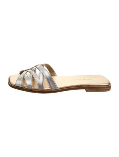 Pre-owned Sarah Flint Leather Slides In Gold