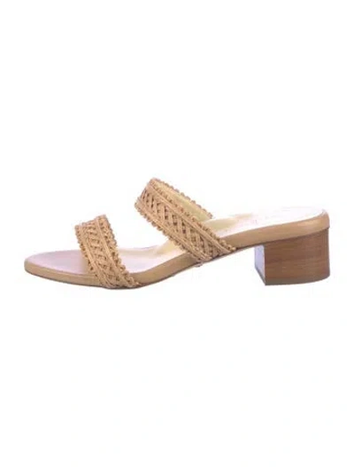Pre-owned Sarah Flint Leather Slides In Neutral