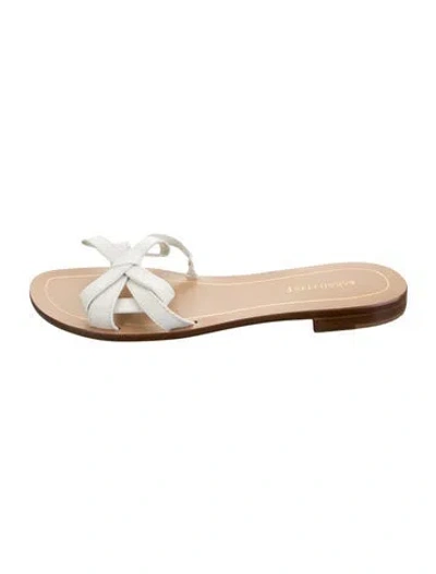 Pre-owned Sarah Flint Leather Slides In Neutrals