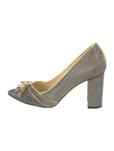 Pre-owned Sarah Flint Mesh Pumps In Silver