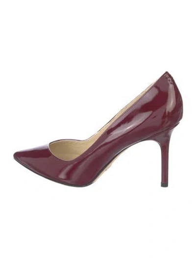 Pre-owned Sarah Flint Patent Leather Pumps In Burgundy/purple