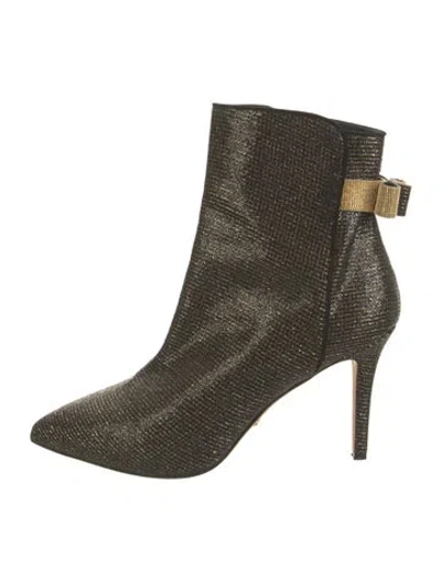 Pre-owned Sarah Flint Patterned Boots In Black/gold