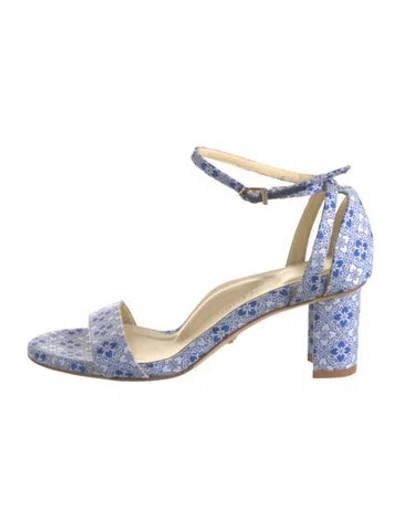 Pre-owned Sarah Flint Patterned Pumps In Blue