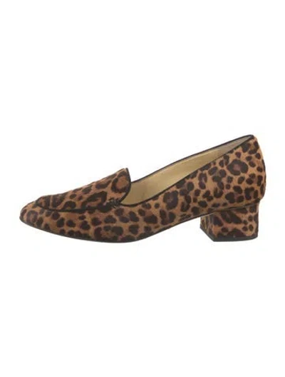 Pre-owned Sarah Flint Ponyhair Animal Print Pumps In Neutrals