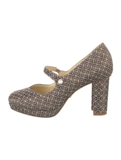 Pre-owned Sarah Flint Printed Pumps In Multi