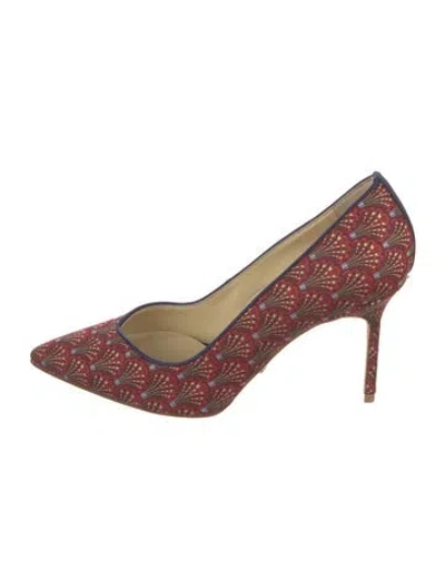 Pre-owned Sarah Flint Printed Pumps In Red