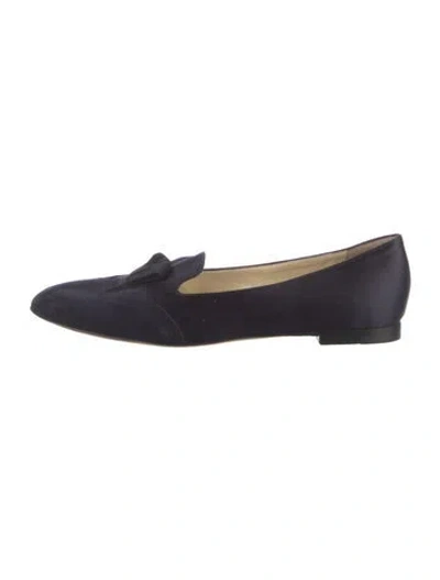 Pre-owned Sarah Flint Satin Loafers In Blue