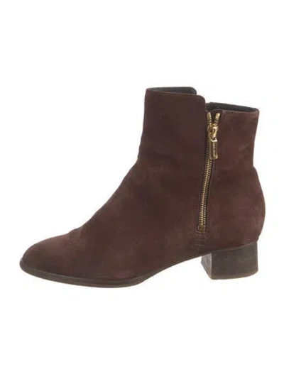 Pre-owned Sarah Flint Suede Boots In Brown