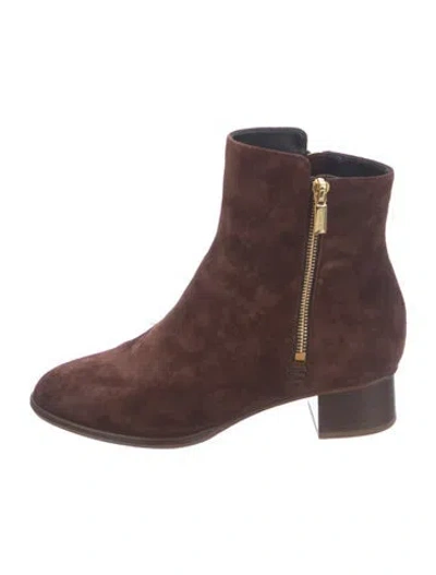 Pre-owned Sarah Flint Suede Boots In Brown