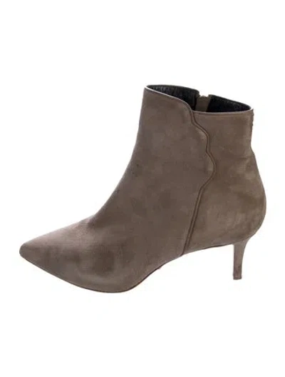 Pre-owned Sarah Flint Suede Boots In Gray