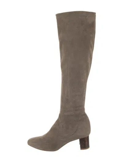 Pre-owned Sarah Flint Suede Boots In Gray