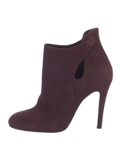 Pre-owned Sarah Flint Suede Boots In Purple