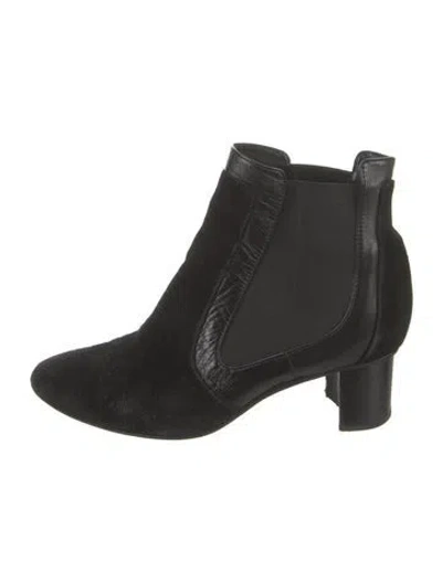 Pre-owned Sarah Flint Suede Chelsea Boots In Black