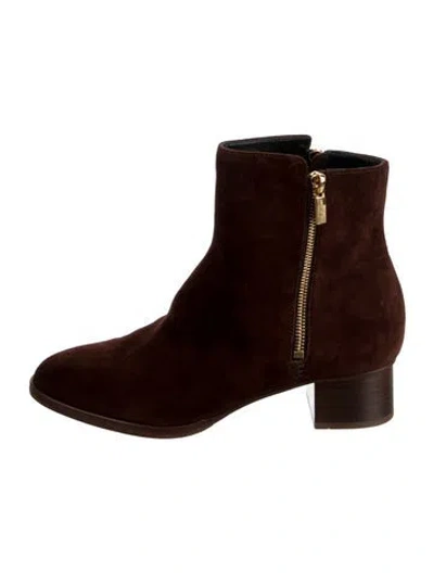 Pre-owned Sarah Flint Suede Chelsea Boots In Brown