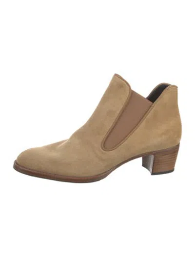 Pre-owned Sarah Flint Suede Chelsea Boots In Brown