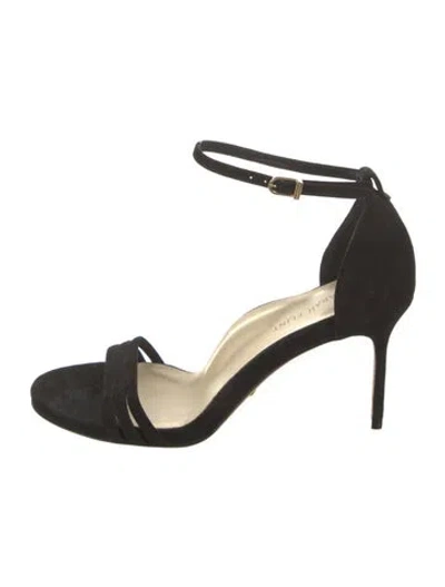 Pre-owned Sarah Flint Suede D'orsay Pumps In Black