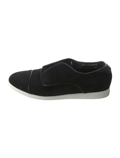Pre-owned Sarah Flint Suede Flats In Black