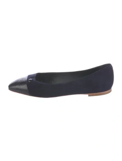 Pre-owned Sarah Flint Suede Flats In Blue