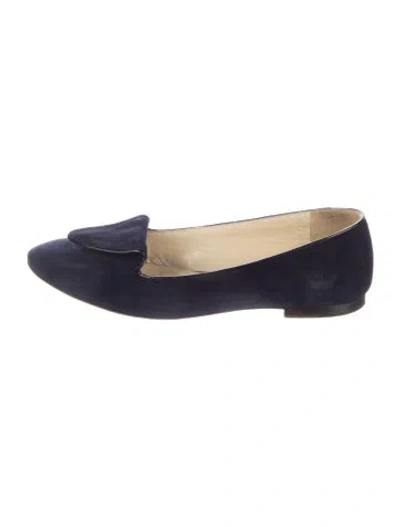 Pre-owned Sarah Flint Suede Flats In Blue