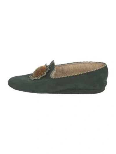 Pre-owned Sarah Flint Suede In Green