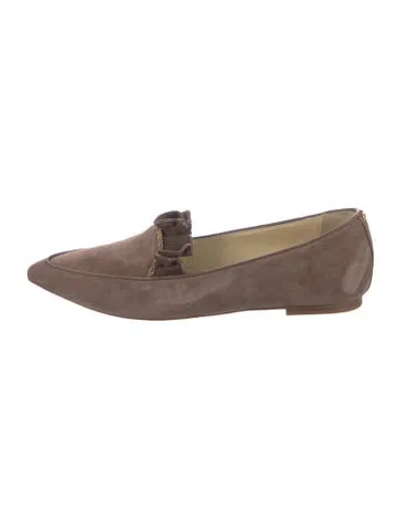Pre-owned Sarah Flint Suede Loafers In Neutral