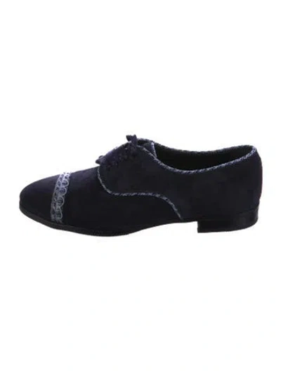 Pre-owned Sarah Flint Suede Oxfords In Black