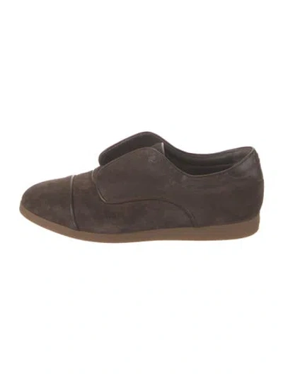 Pre-owned Sarah Flint Suede Oxfords In Brown