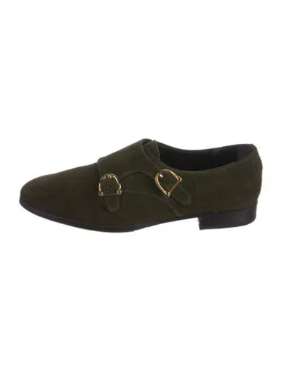 Pre-owned Sarah Flint Suede Oxfords In Green